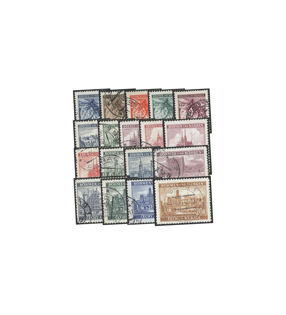 Bhmen und Mhren gestempelt mit Nr. 20-37