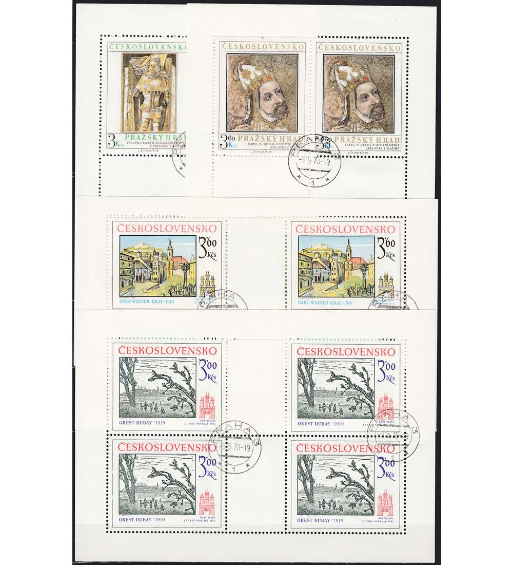 CSSR Nr. 2440-41,2442-43 gestempelt Kleinbogenstze