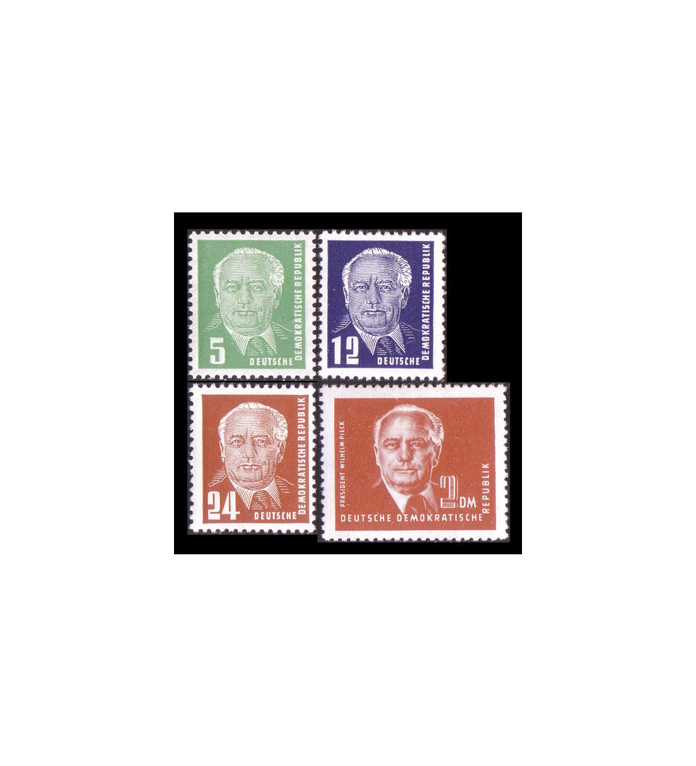 DDR Nr. 322-324,326 postfrisch ** Pieck 1952