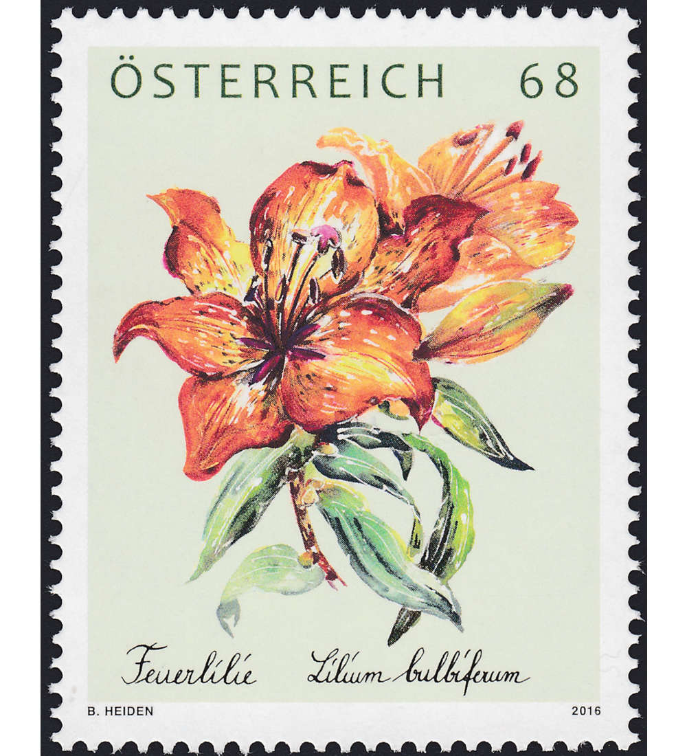 sterreich postfrisch Treuemarke 2016 Feuerlilie