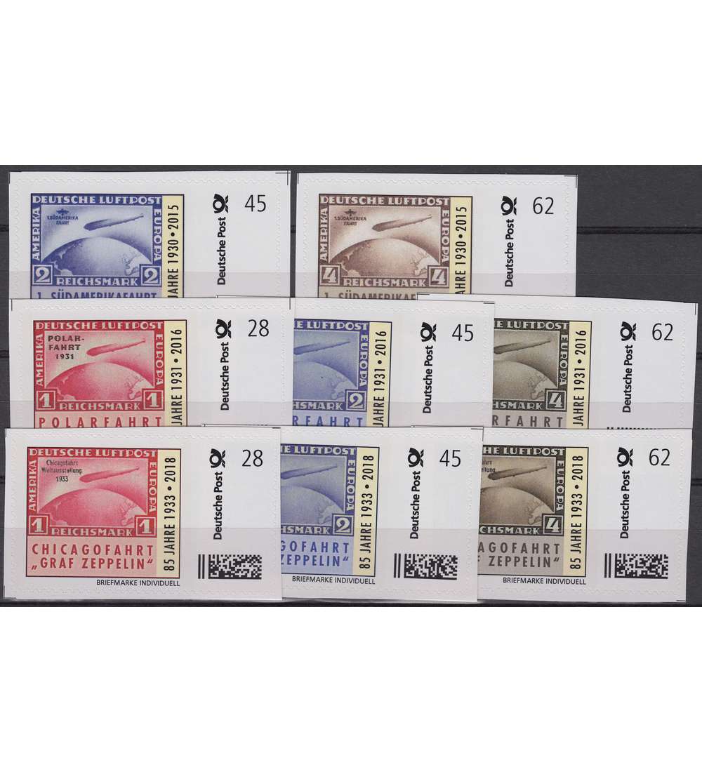BRD Bund  3 Stze 85. Jubilum Zeppelin