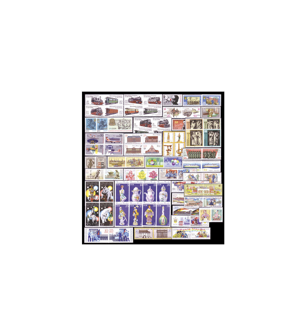 DDR 91 Werte postfrisch aus Zusammendrucken