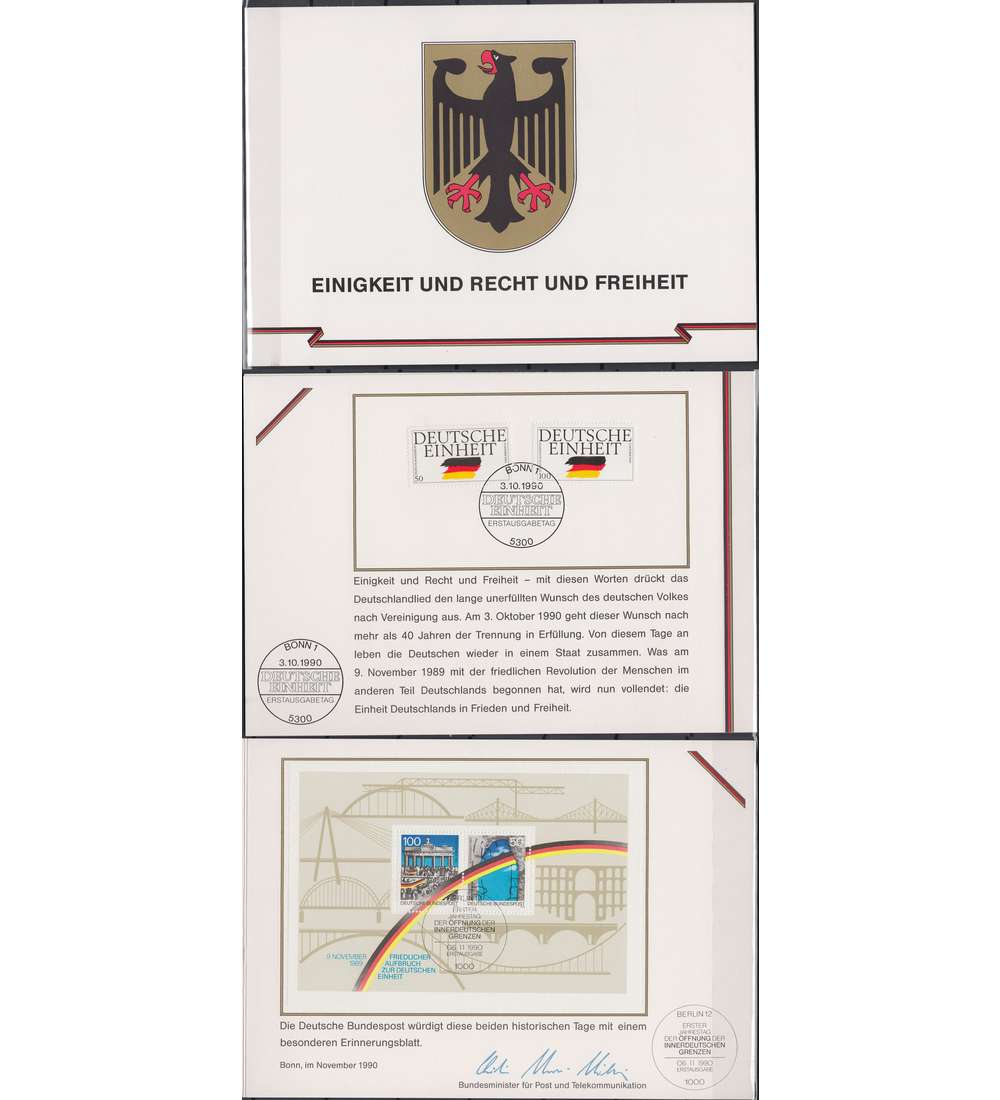 BRD Bund Gedenkfolder gestempelt mit Block 22IV + Nr. 1447-1448
