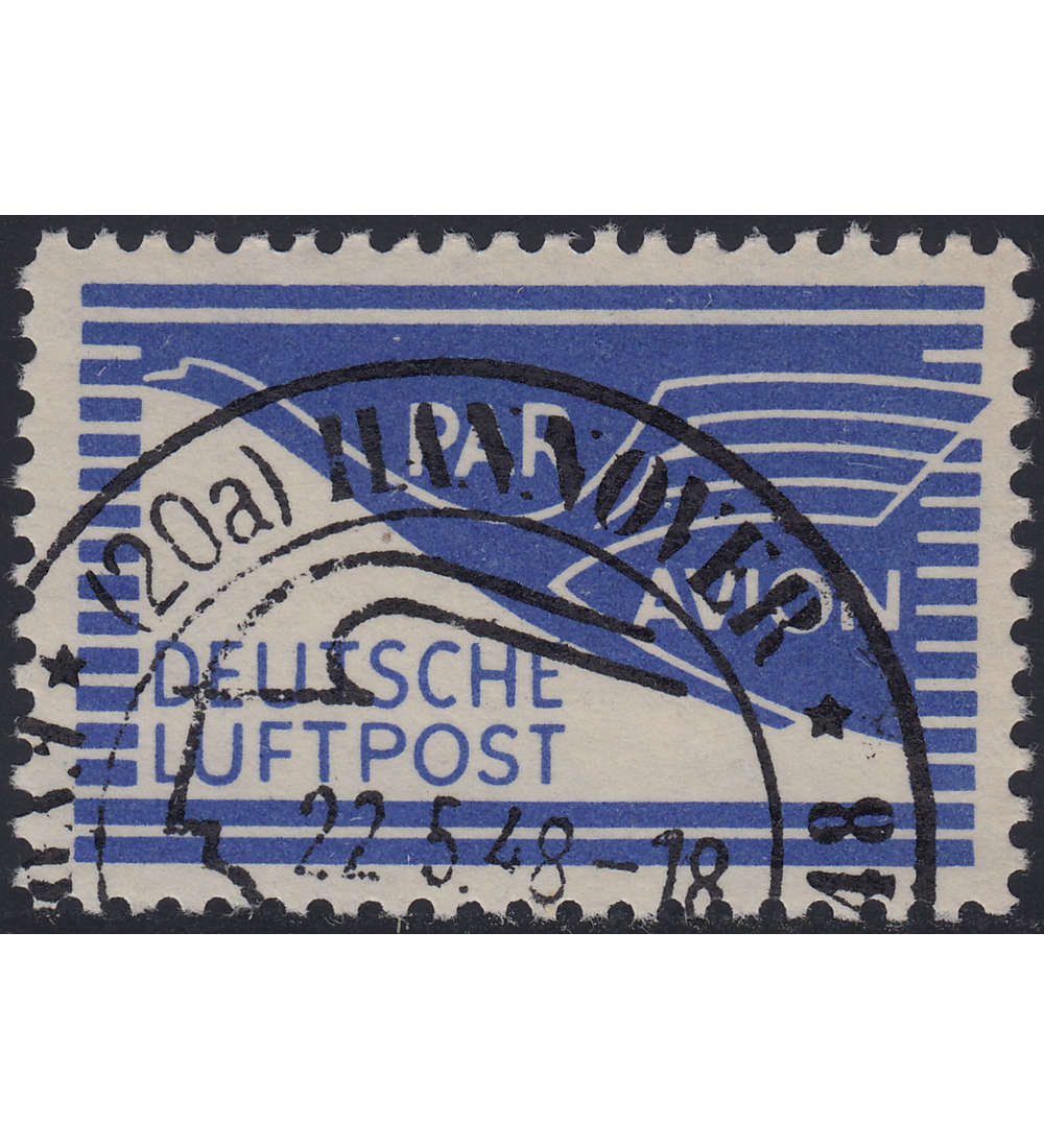 Flugpost Zulassungsmarke Nr. 1 gestempelt