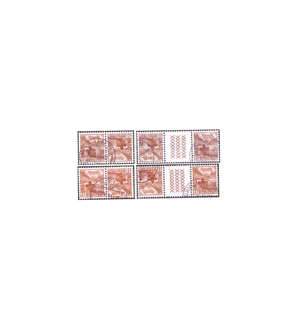 Schweiz K36a,K36b,KZ13aE,KZ13bE gestempelt