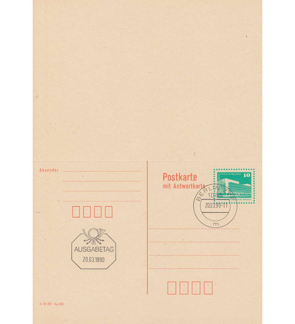 DDR P90 mit Ersttagsstempel