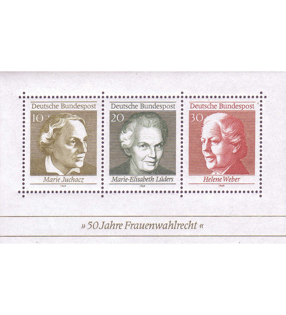 BRD Bund  Block 5 postfrisch Abart rechts fehlendes Zahnloch