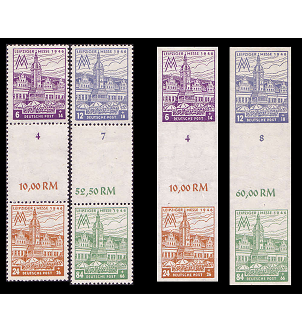 SBZ Zusammendrucke postfrisch SZd7AV,SZd8AY,SZd7BX,SZd8BX