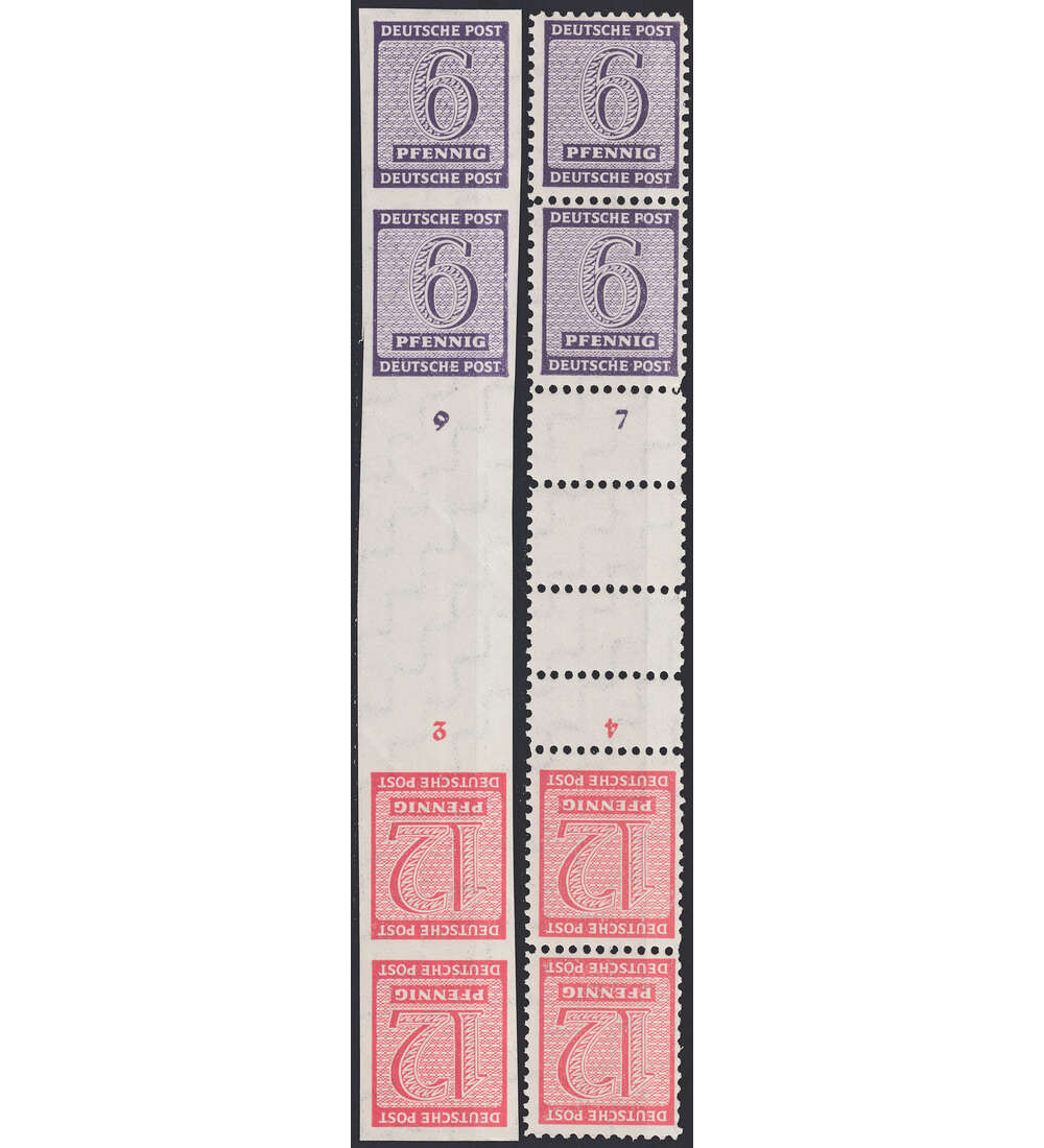 SBZ Zusammendrucke postfrisch SKZd2 und SKZd6