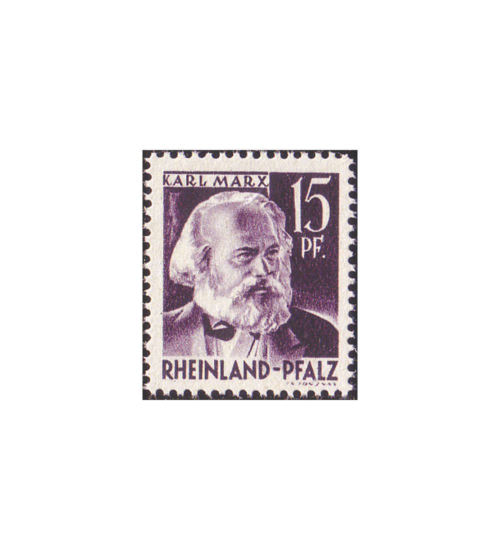 Franzsische Zone Rheinland-Pfalz Nr. 5vw I postfrisch ** Grobkrnige Gummierung