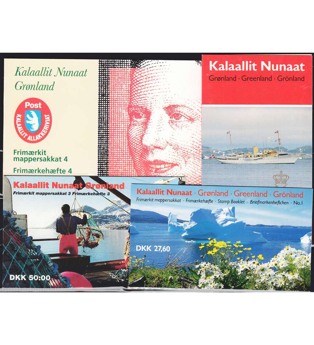 Gr�nland 4 postfrische ** Markenheftchen Nr. 1-4