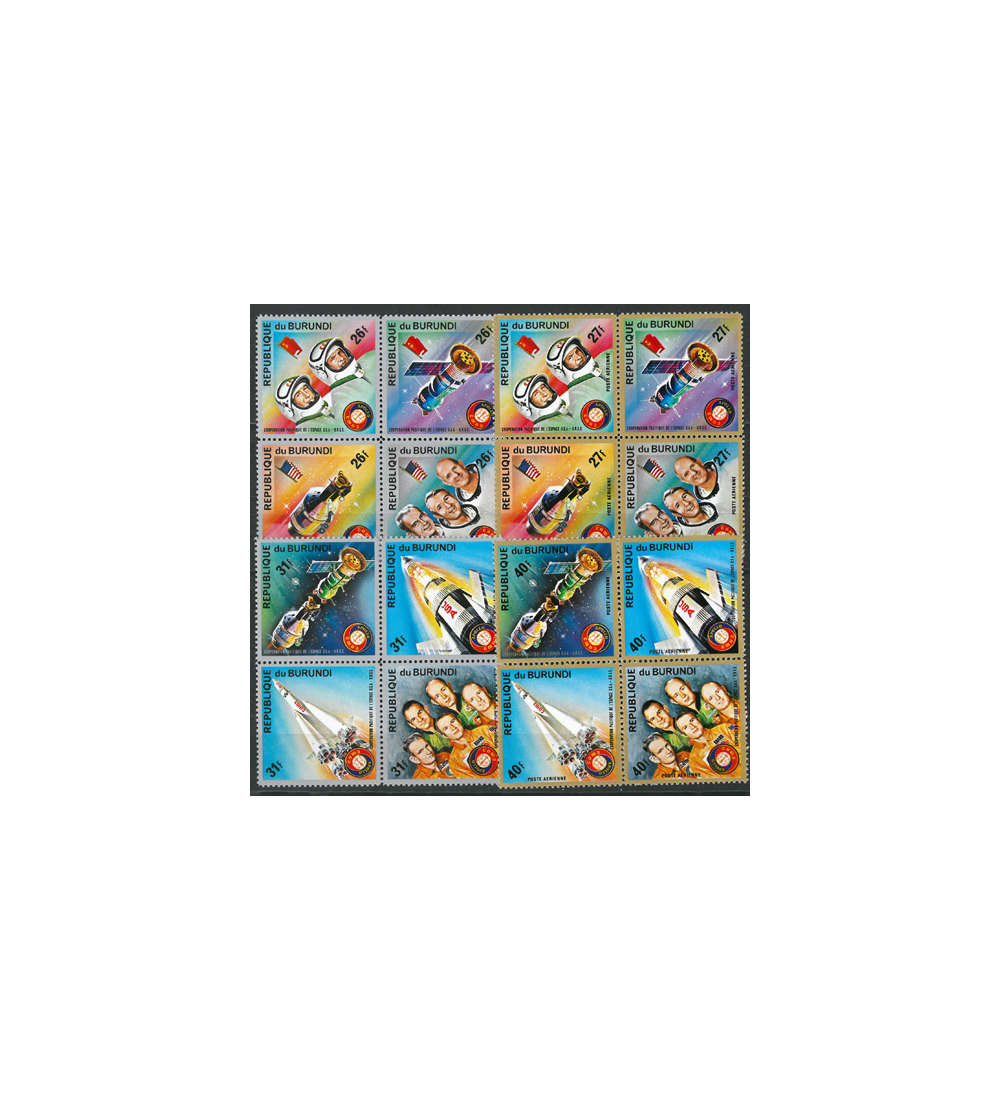 Burundi Nr. 1133-1148 A ** postfrisch Raumfahrt Apollo-Sojus