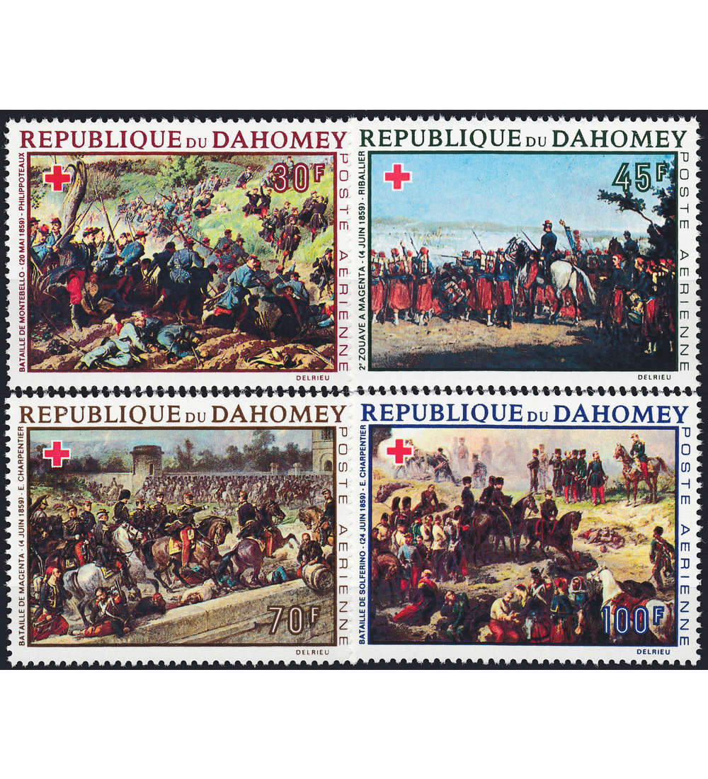 Dahomey Nr. 352-355 ** postfrisch Rotes Kreuz: Gem�lde