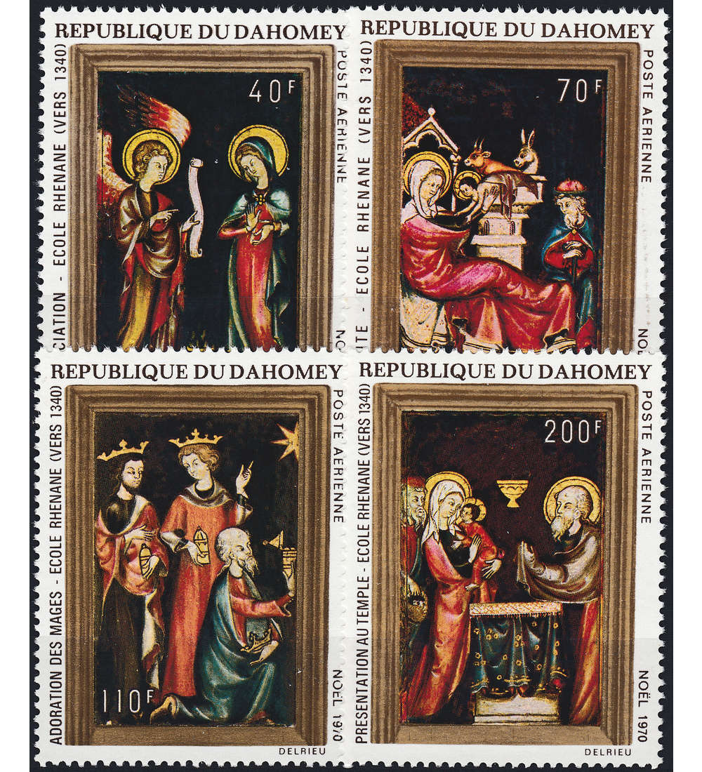 Dahomey Nr. 439-442 ** postfrisch Weihnachten 1970: Gem�lde