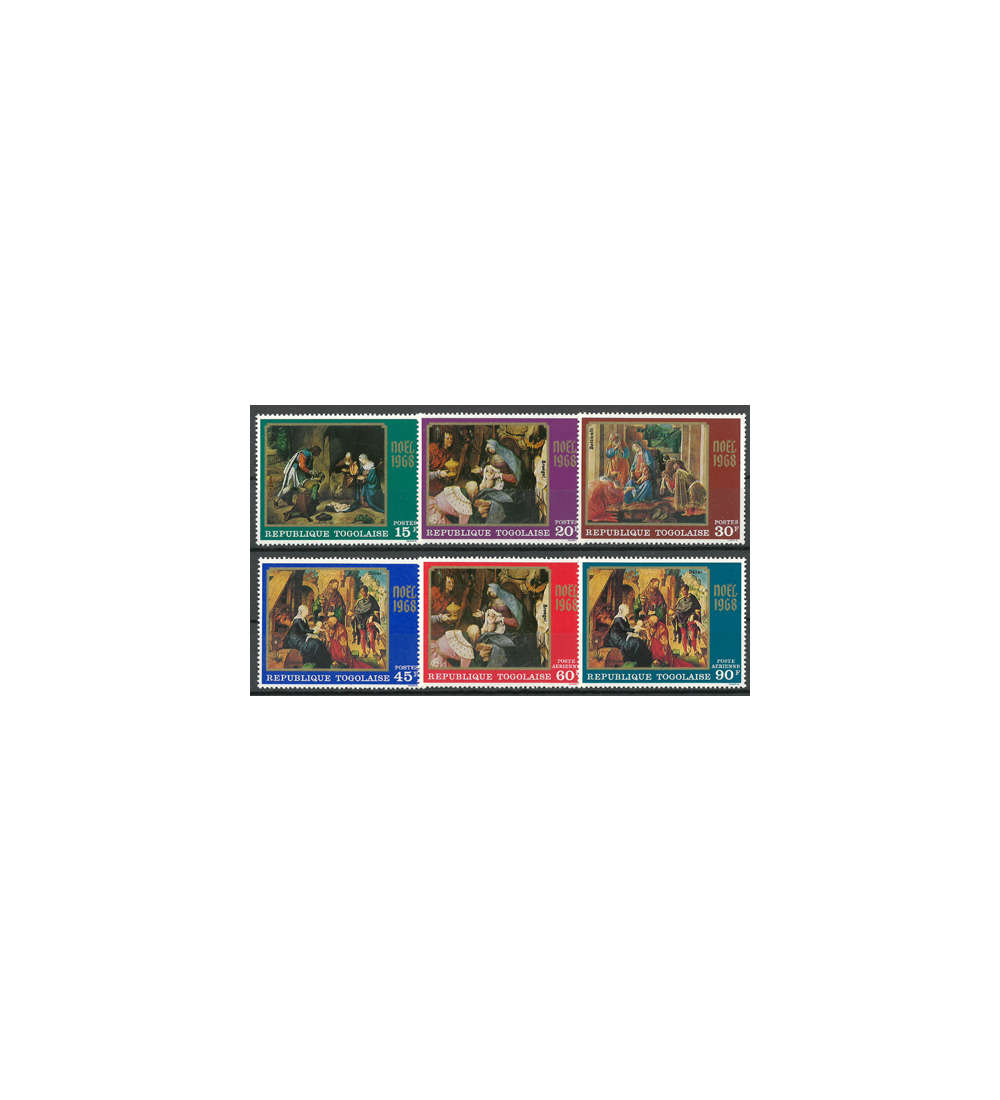 Togo Nr. 679-684 A  ** postfrisch Weihnachten 1968: Gem�lde