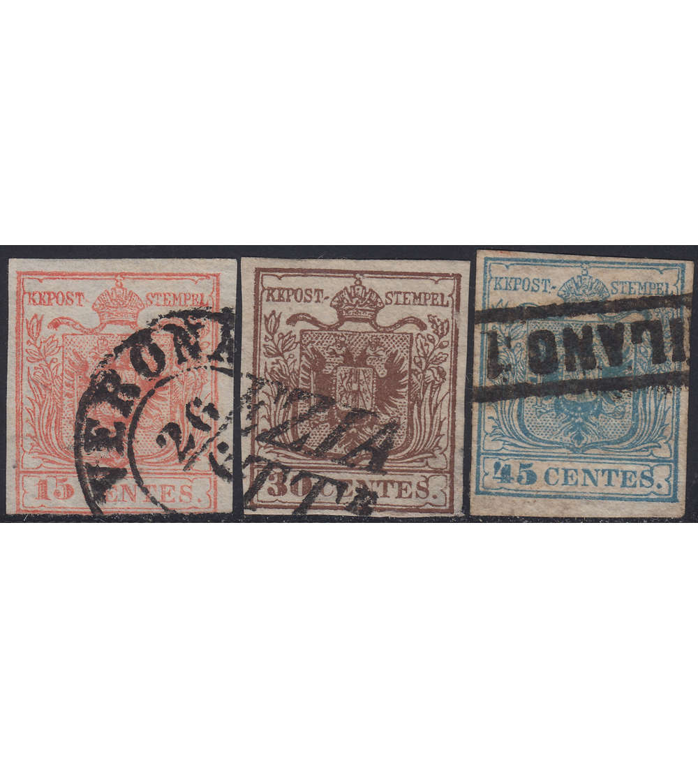 sterreich Lombardei und Venetien Nr. 3-5 gestempelt