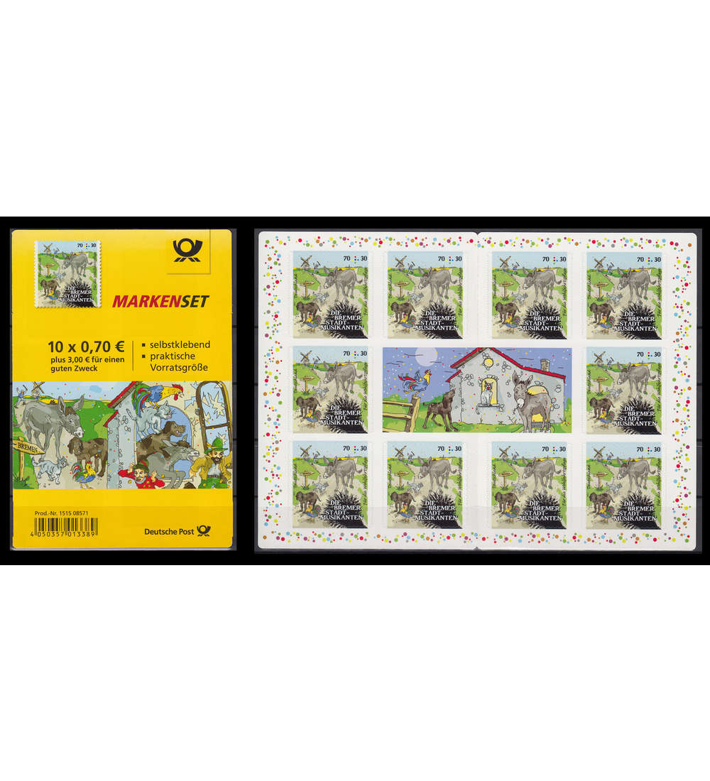 BRD Bund Markenheft Nr. 105 postfrisch ** Bremer Stadtmusikanten 2017