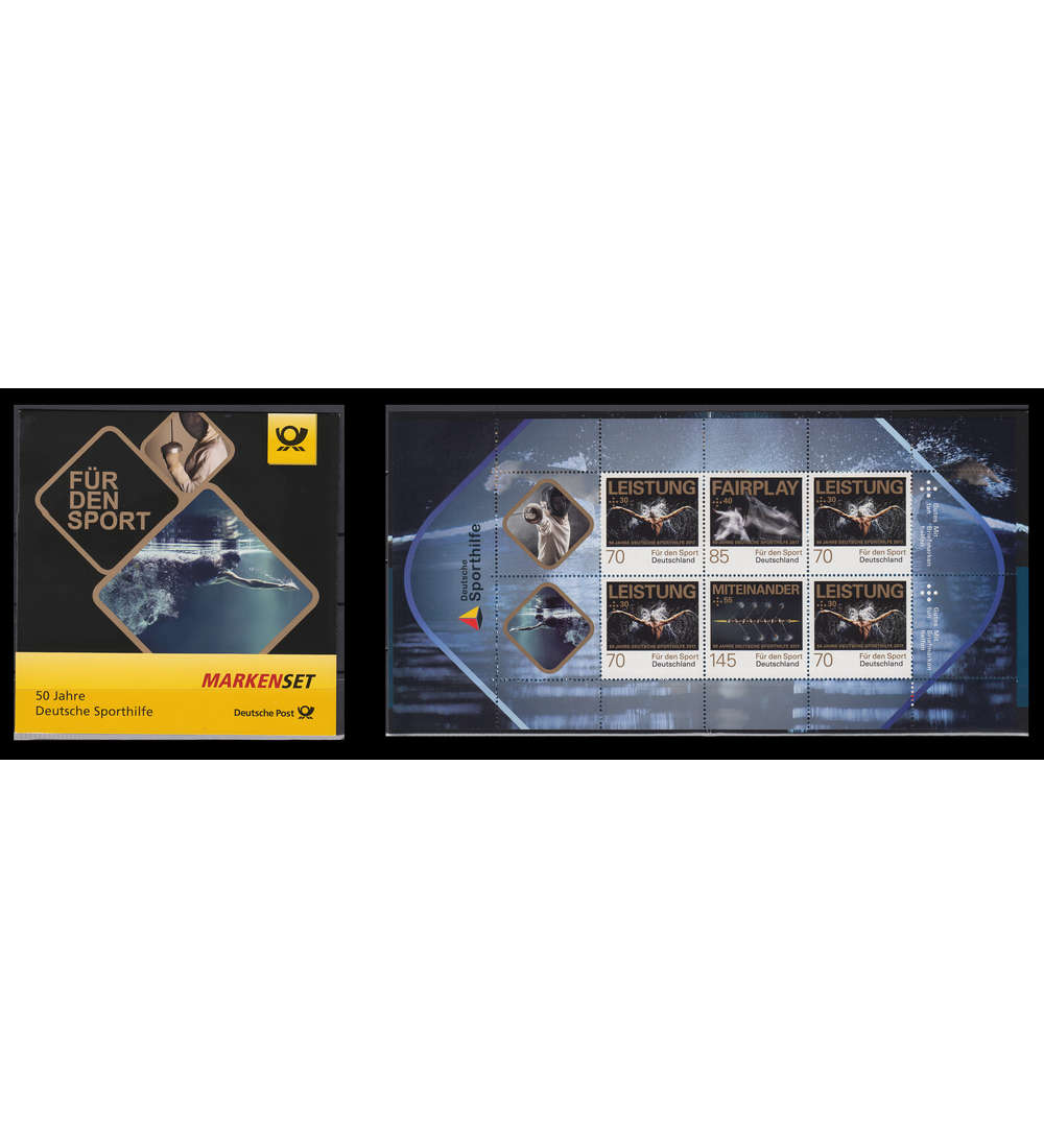 BRD Bund Markenheft Nr. 106 50 Jahre Deutsche Sporthilfe