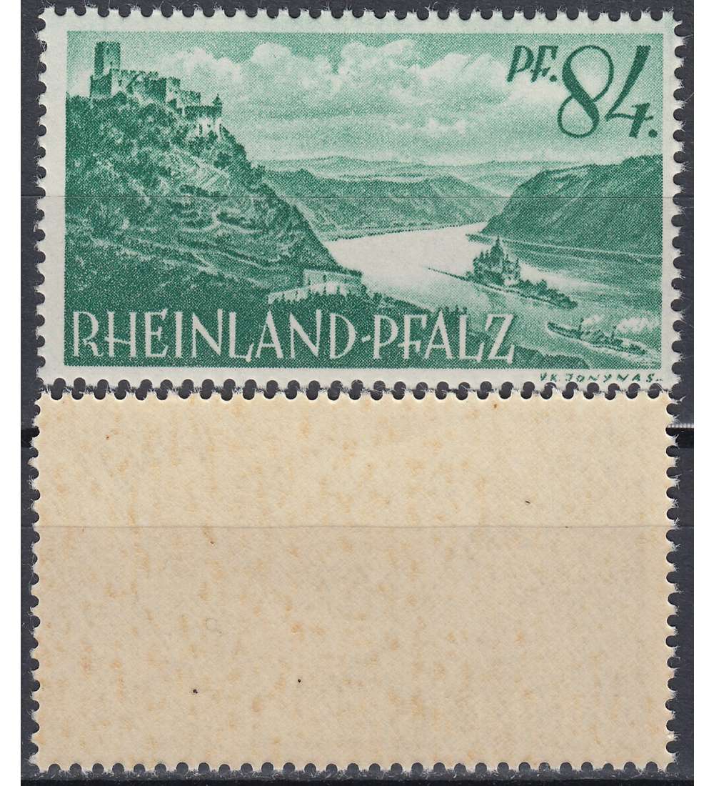 Franzsische Zone Rheinland-Pfalz Nr. 14yw postfrisch ** grobkrnige Gummierung