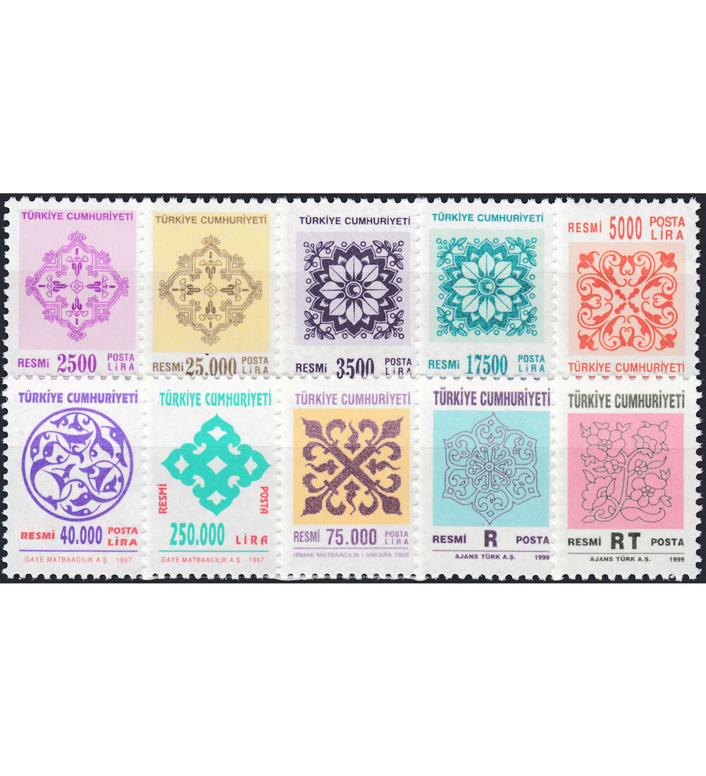 Trkei Dienstmarken postfrisch ** mit Nr. 194-220