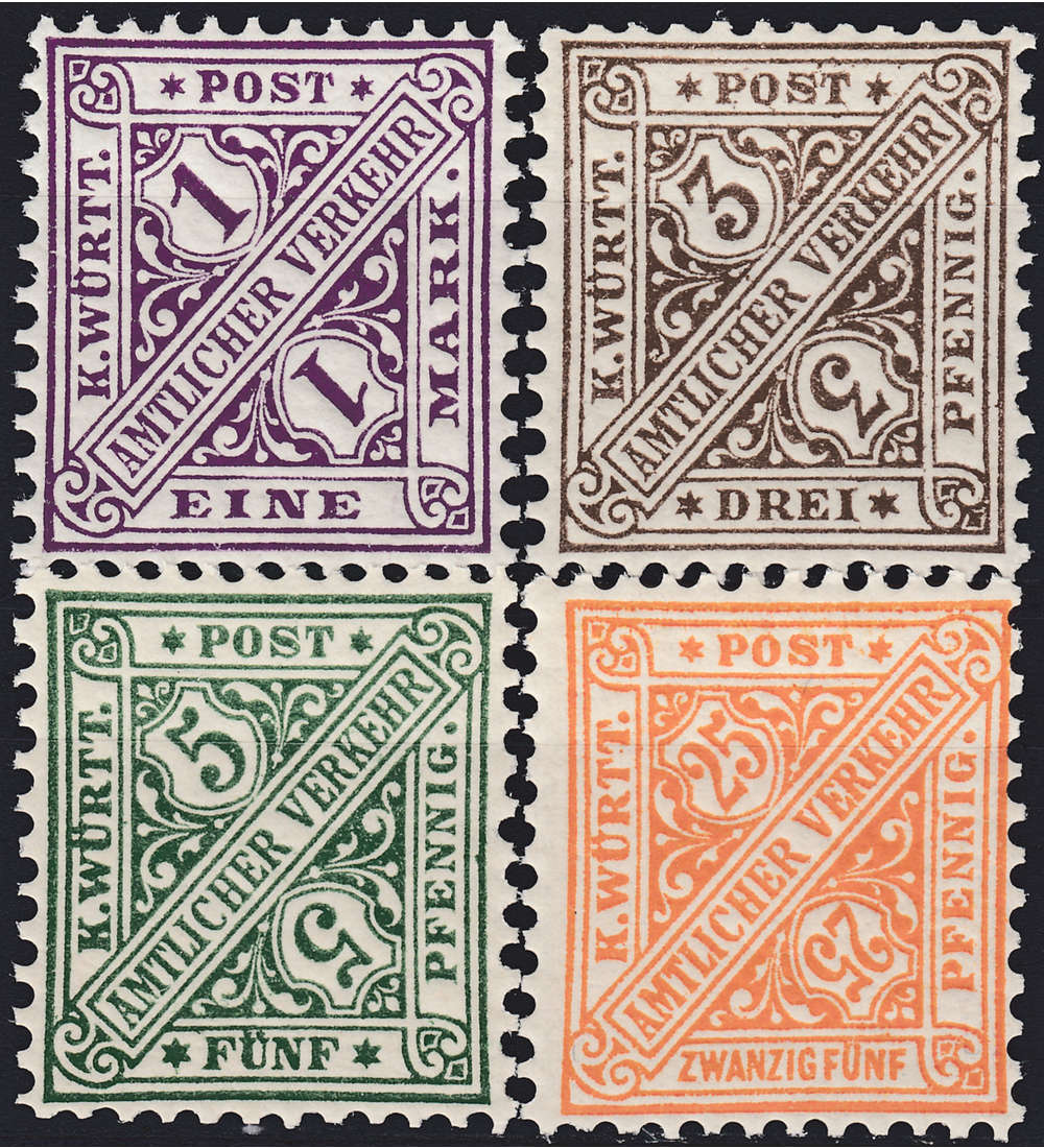 Wrttemberg Nr. 208-210,212 postfrisch **