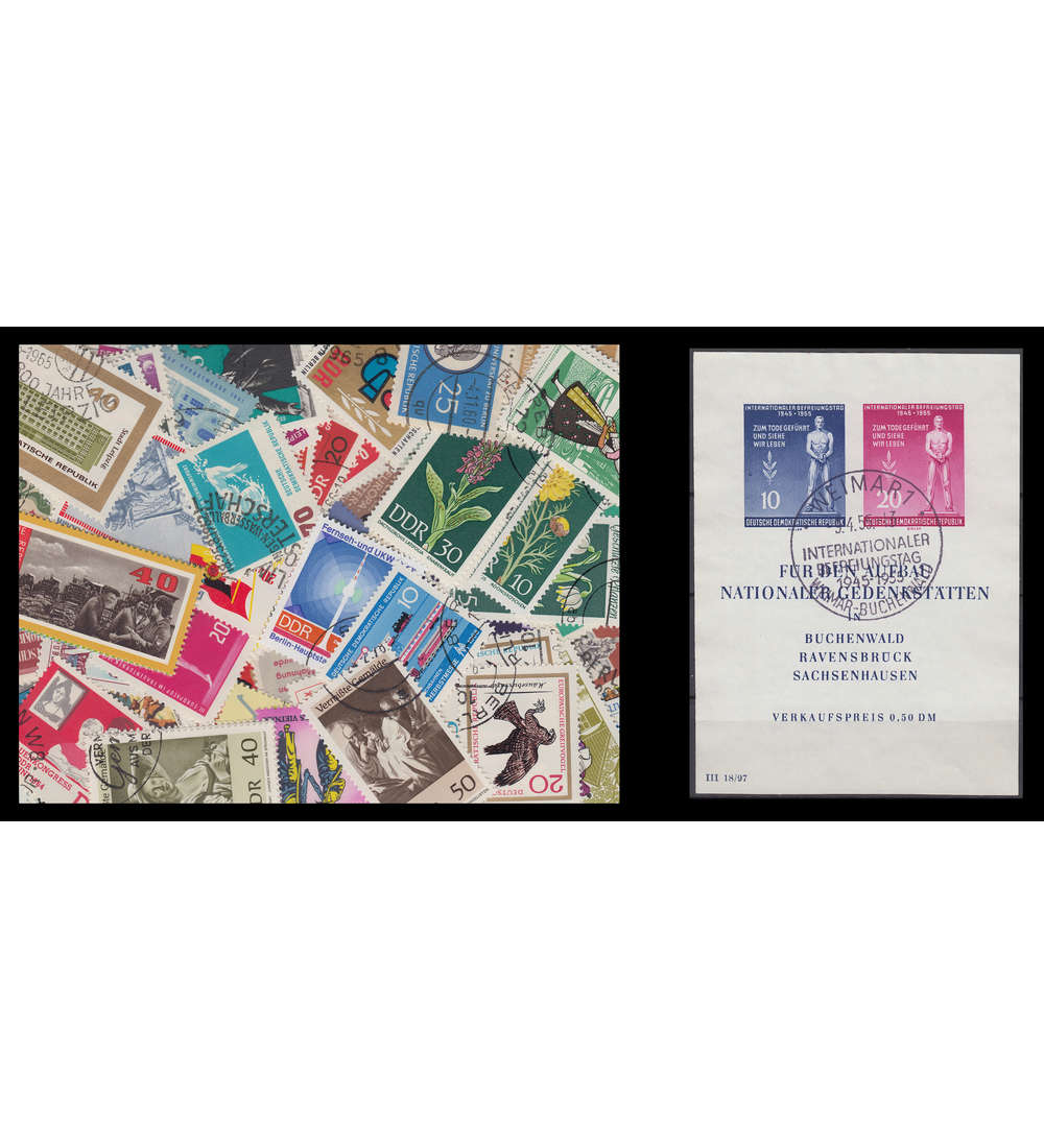 DDR Altausgaben gestempelt mit Block 11