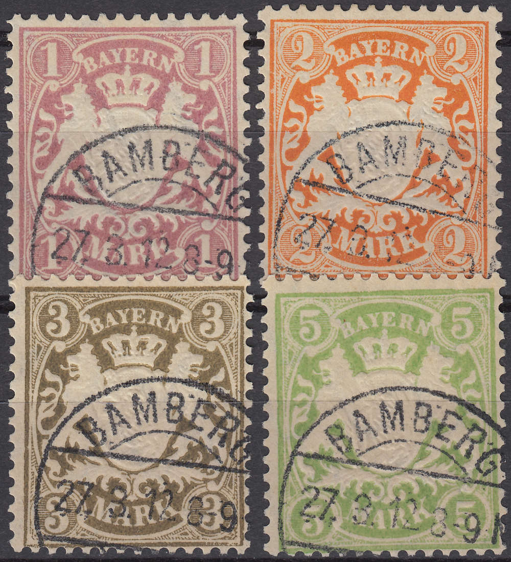 Bayern Nr. 71-74 gestempelt