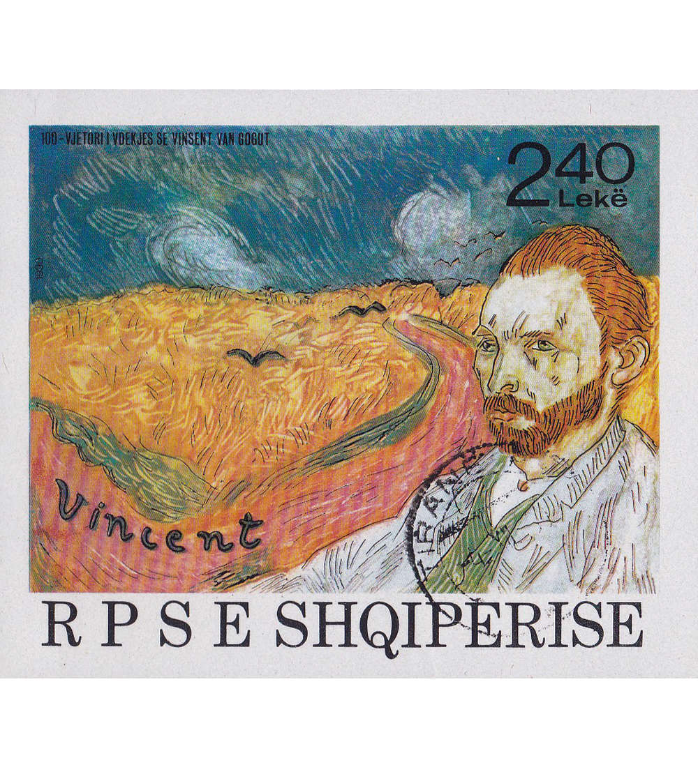 Gem�lde Blocks mit Albanien Block 92 gestempelt