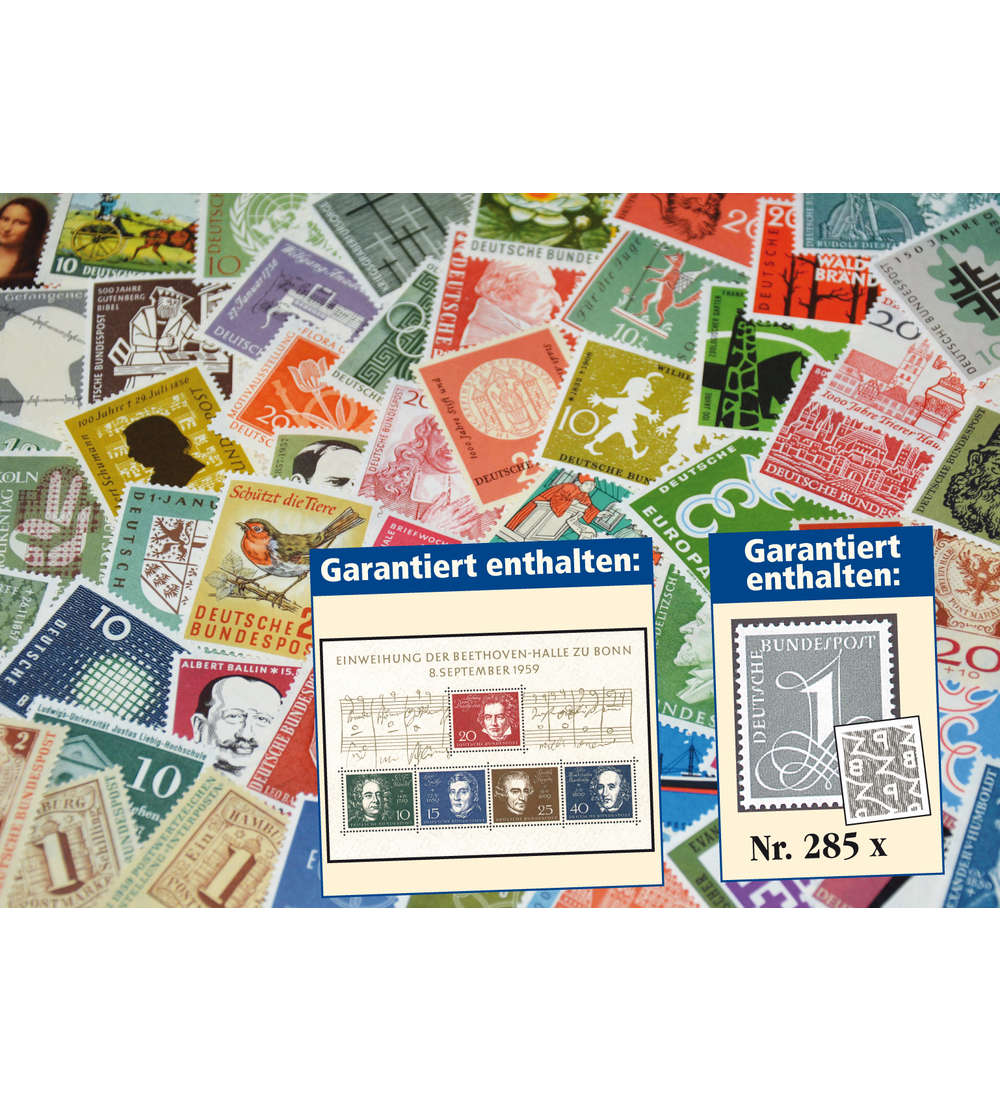 BRD 50er-Jahre postfrisch nur komplette Ausgaben mit Block 2 Beethoven