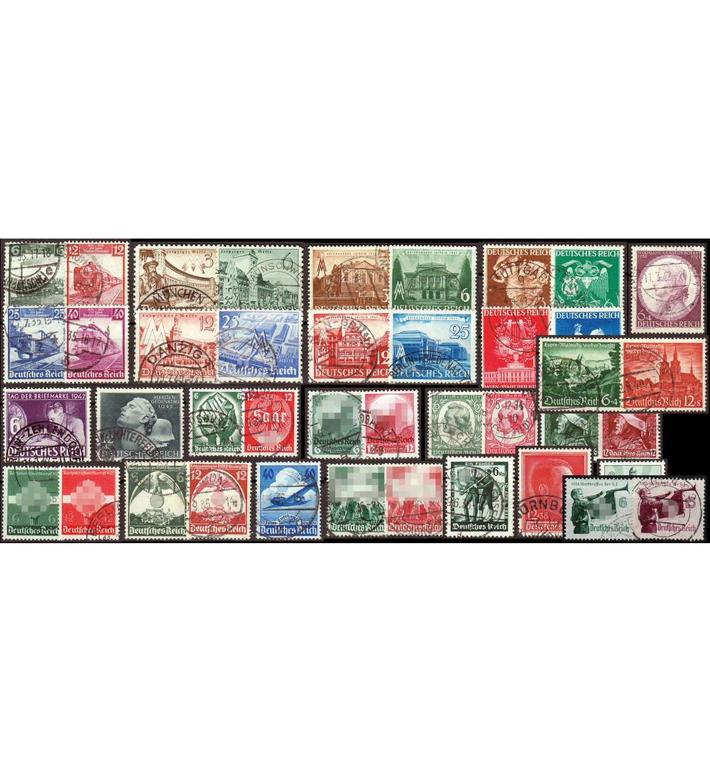 Deutsches Reich 3. Reich gestempelt nur komplette Ausgaben Sonder- und Zuschlagsmarken