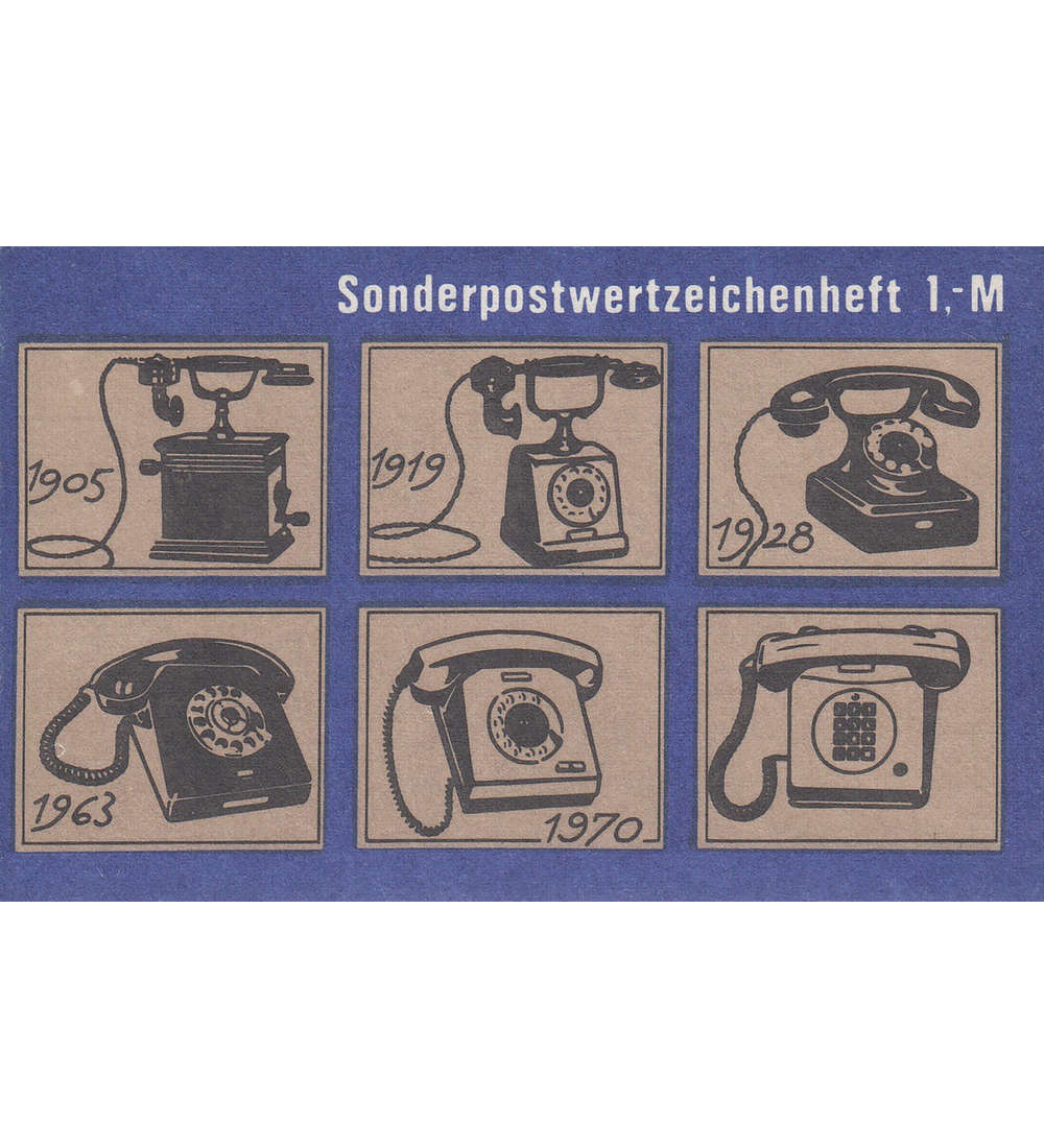 DDR Sondermarken-Heftchen SMHD 12 postfrisch ** Fernsprechapparate