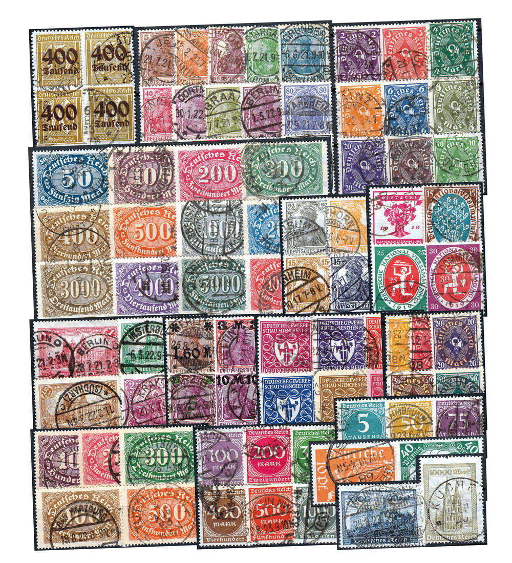 Deutsches  Reich Inflation gestempelt nur komplette Stze