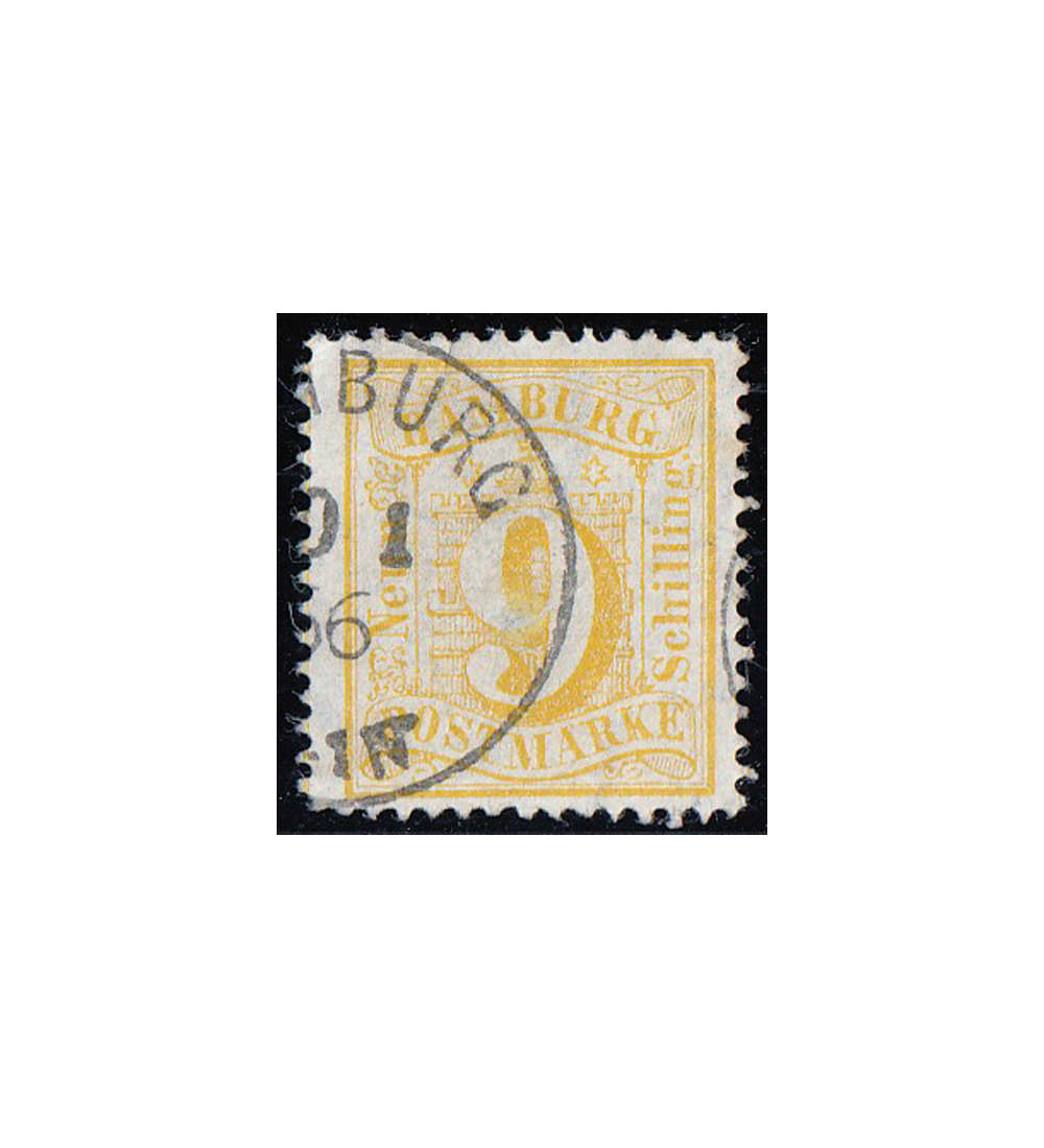 Hamburg Nr. 18 mit Geflligkeitsstempel