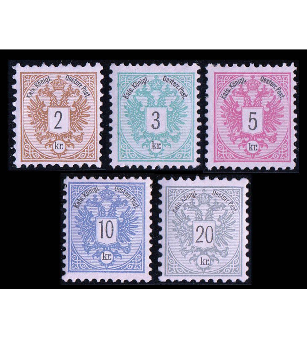 sterreich Nr. 44-48 ungestempelt