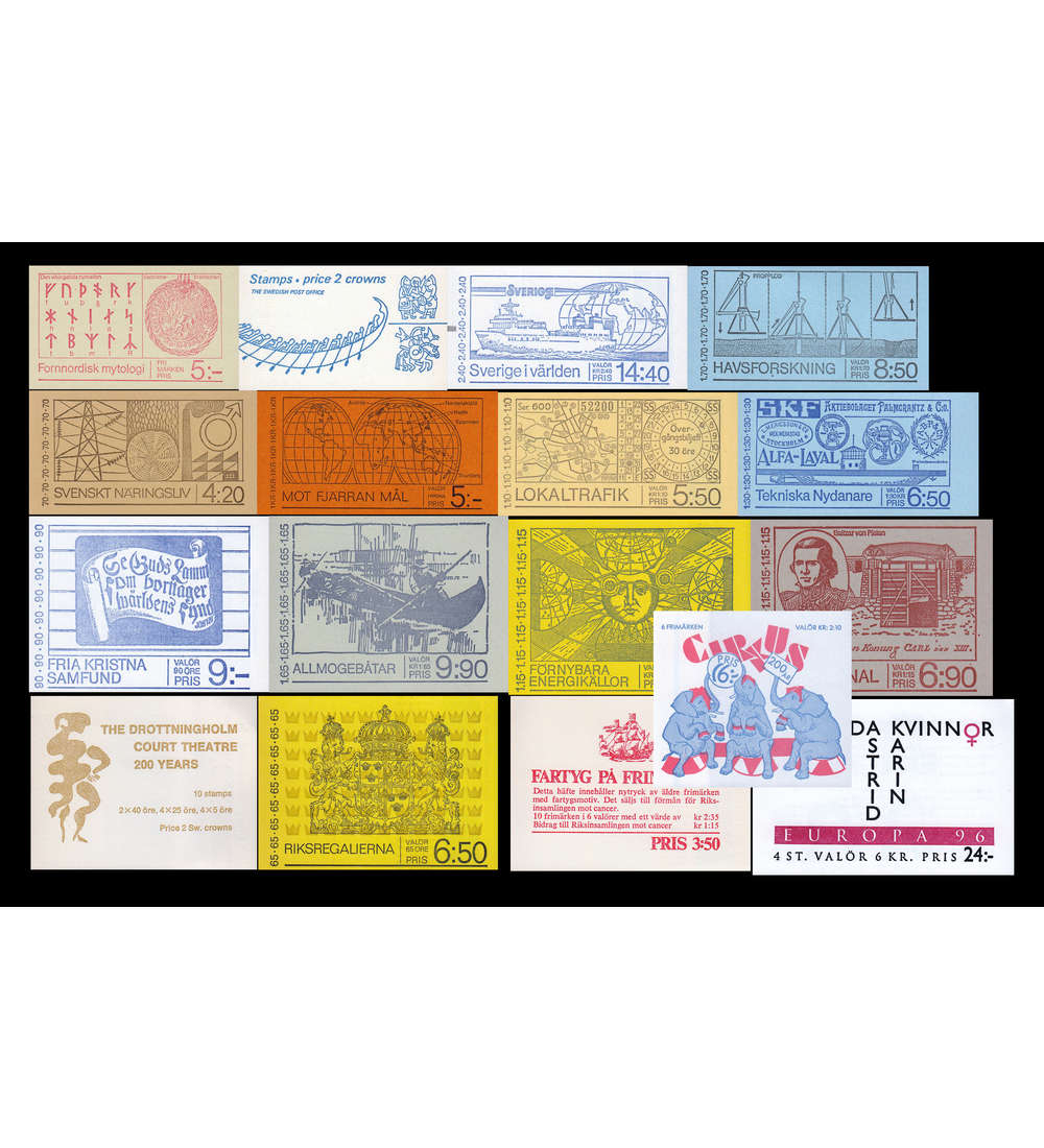 Schweden 17 postfrische Markenheftchen