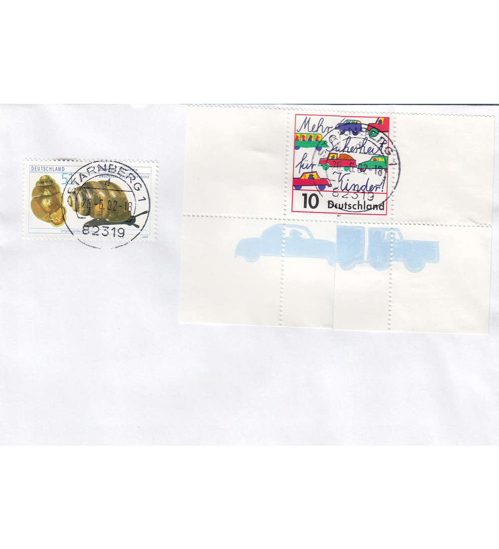 BRD Nr. 1954 auf Brief Verschnitte mit Leerfeldern