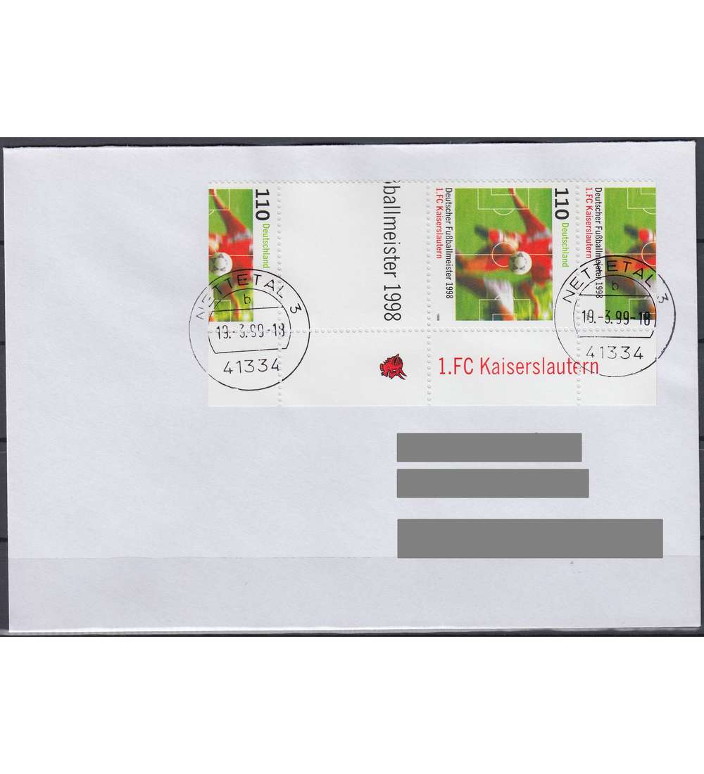 BRD Bund Nr. 2010 Totalverschnitt auf Brief