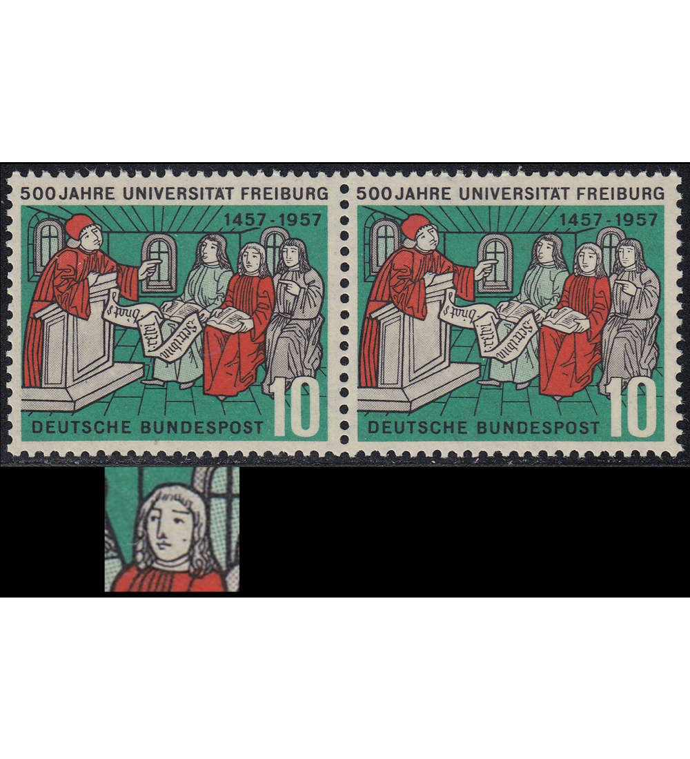 BRD Bund Nr. 256 VI postfrisch ** Plattenfehler