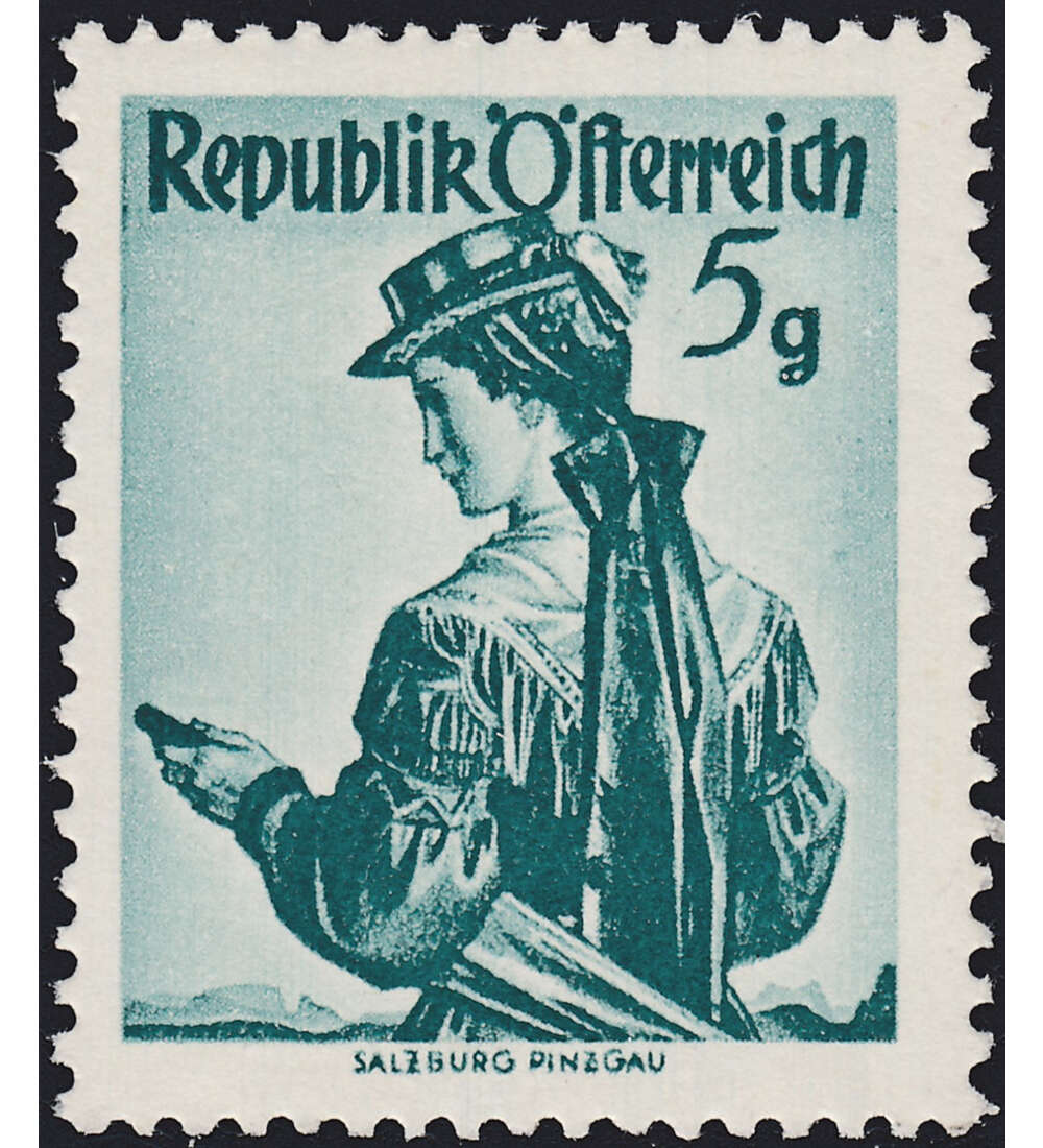 sterreich Nr. 894 II xc postfrisch Netzriffelung 5 Groschen Trachten
