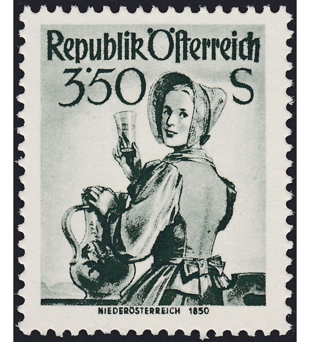 sterreich Nr. 923 II xc postfrisch Netzriffelung 3.50 Schilling Trachten