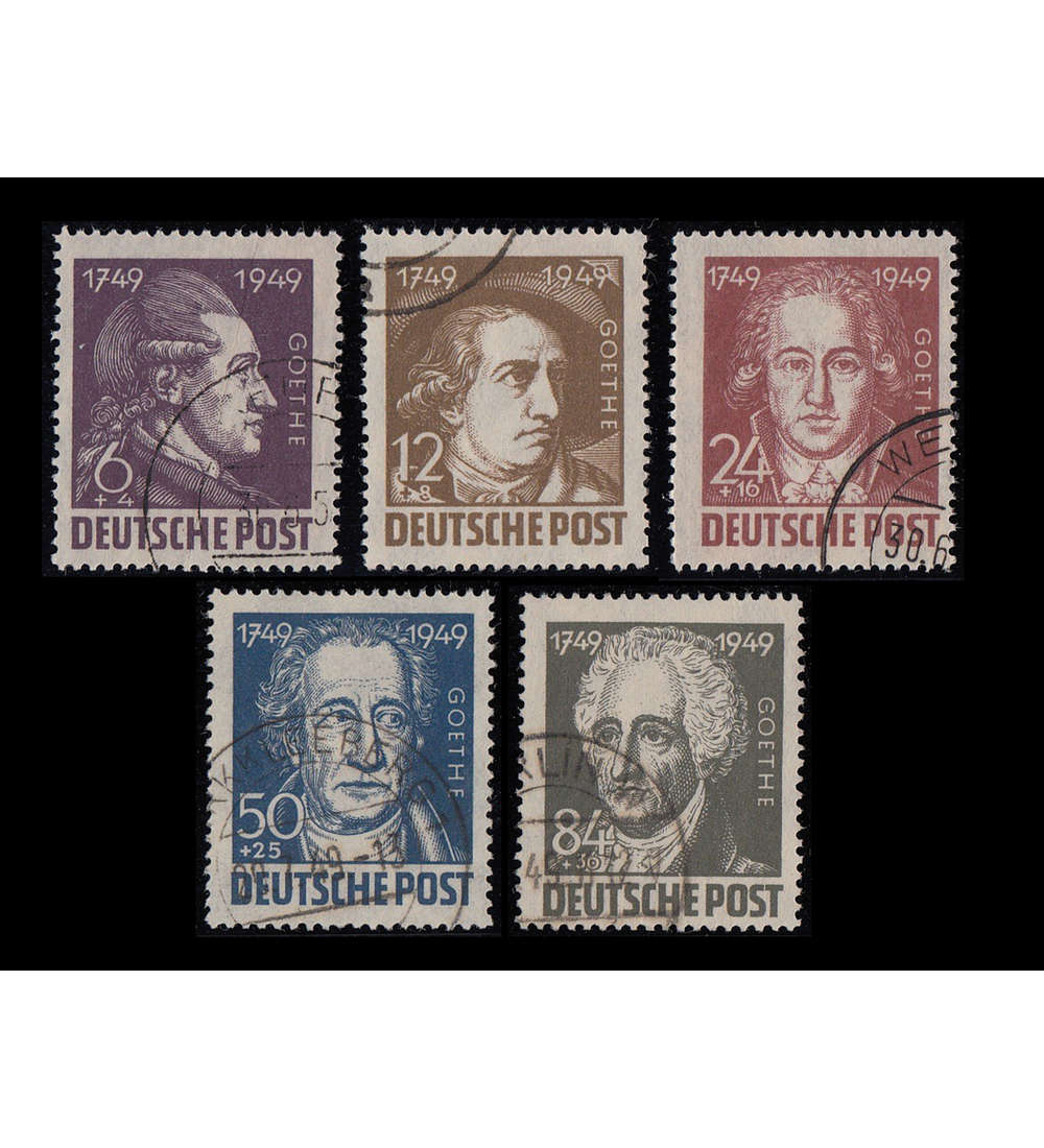 Deutsche Zonen 1945-1949 gestempelt mit SBZ Nr. 234-238