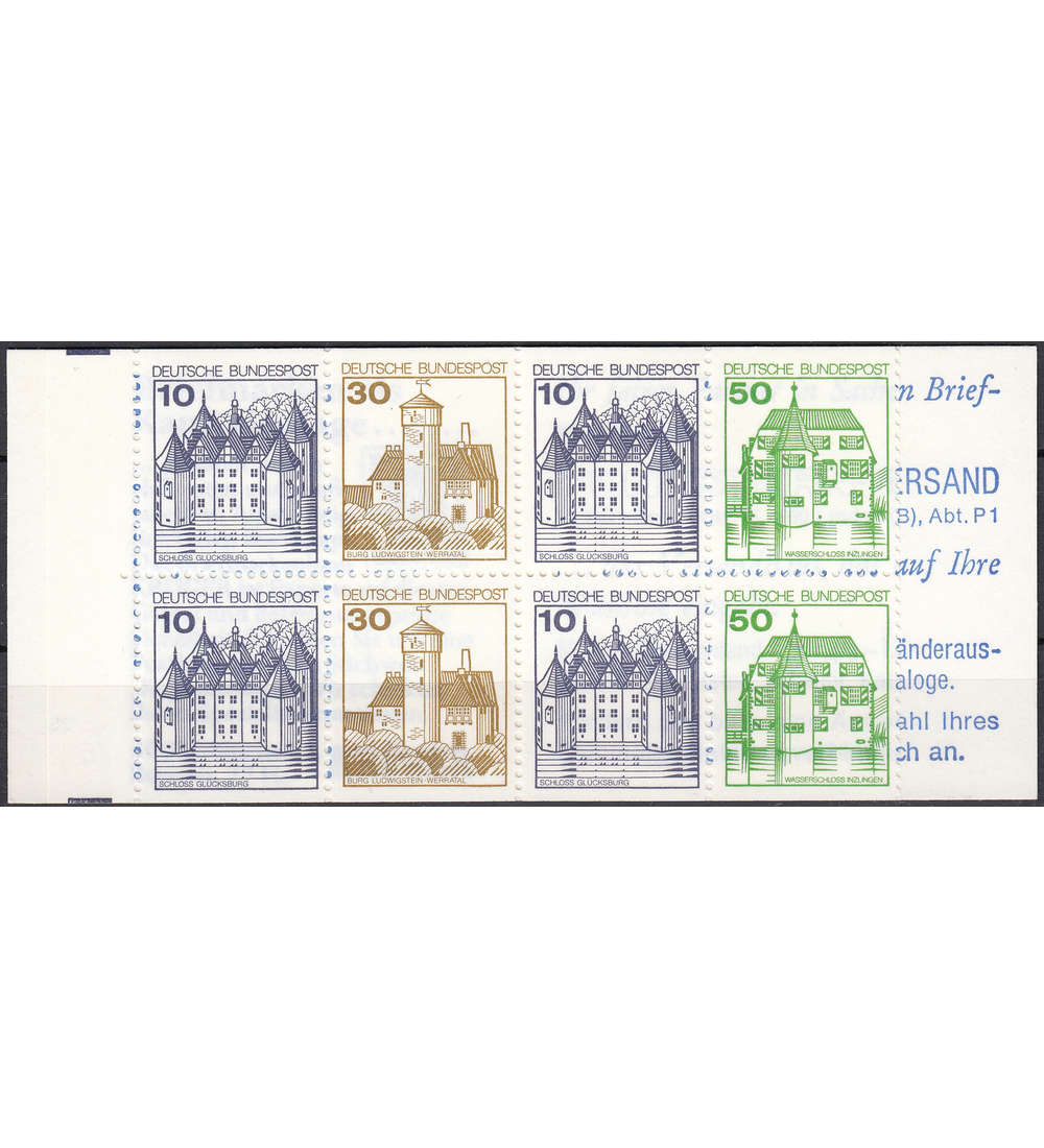 BRD Bund Markenheft 22 VII postfrisch ** Plattenfehler