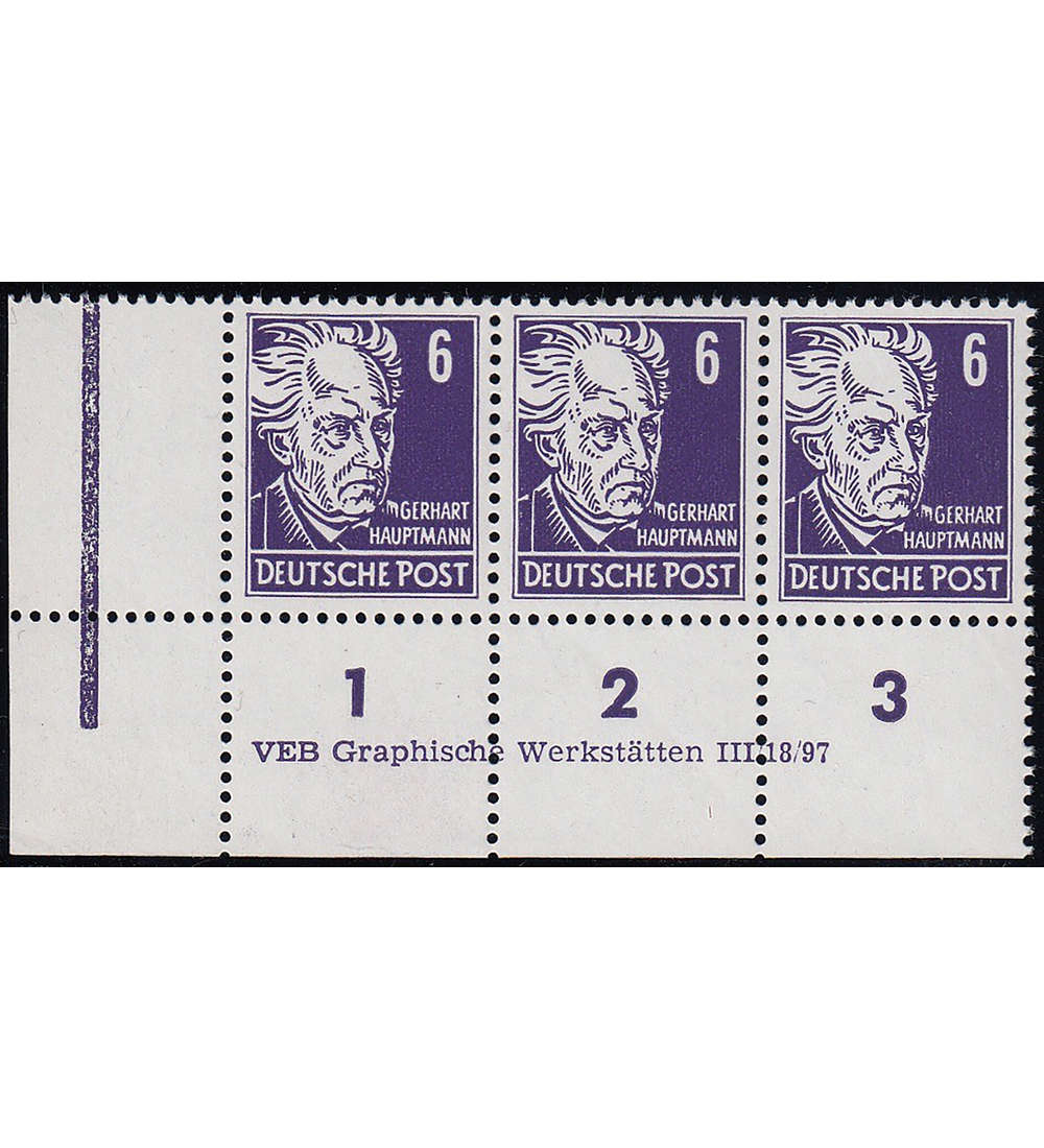DDR Nr. 328 vb XI DZ3 R1-3 postfrisch ** Druckereizeichen