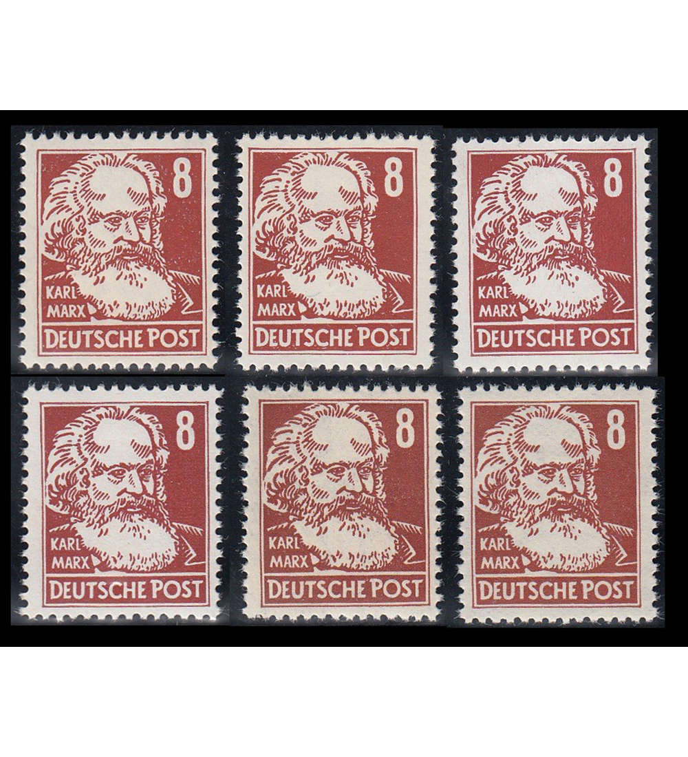 DDR Nr. 329 vaXI, vaXII, vbXI, vbXII, zaXI + zaXII postfrisch **