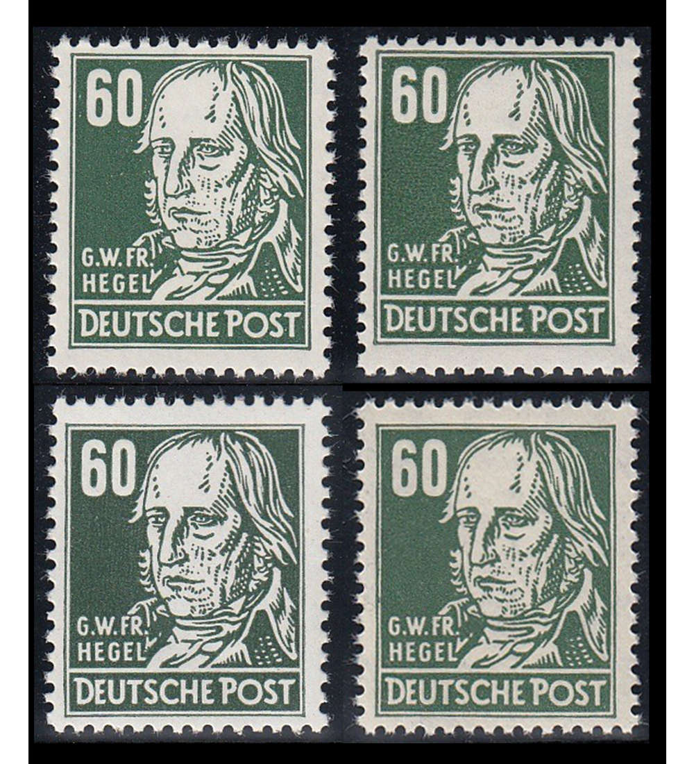 DDR Nr. 338 vaXI, vaXII, vbXI + zaXI postfrisch **