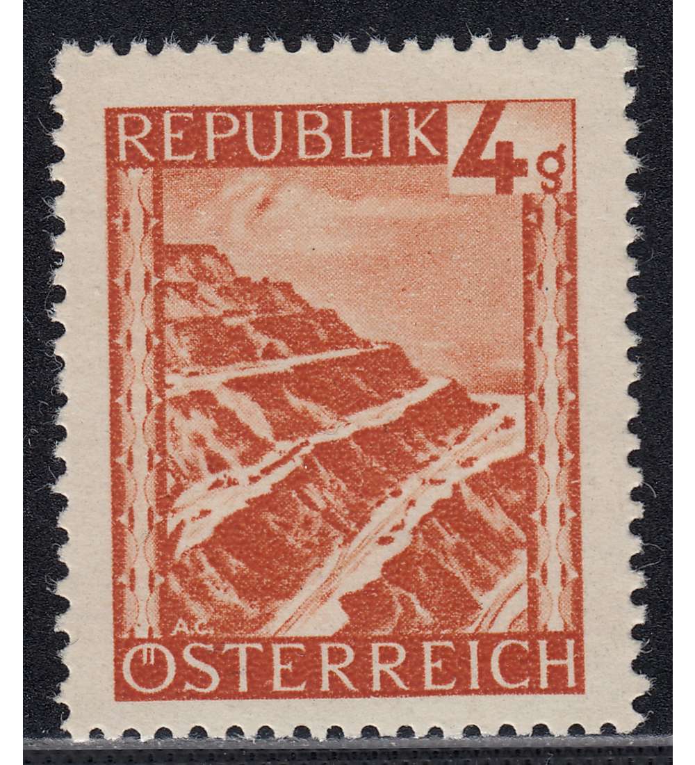 sterreich Nr. 739 postfrisch ** wolkige Gummierung