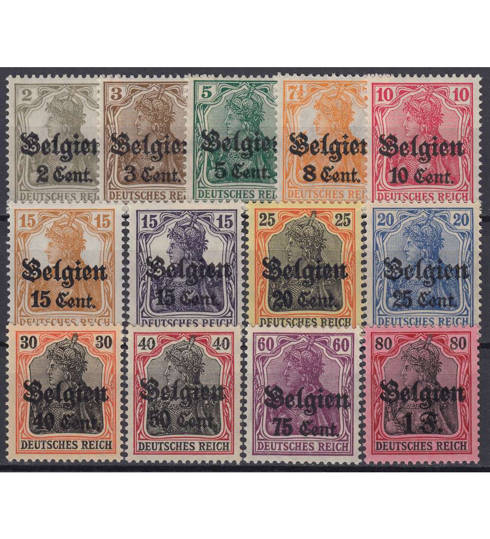 Deutsche Besetzung Belgien Nr.10-22 postfrisch **