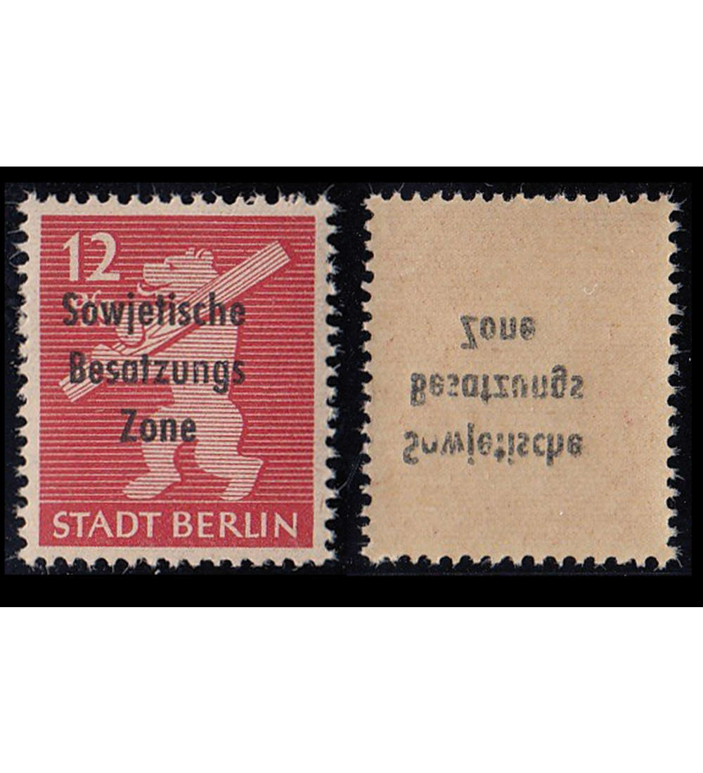 SBZ Nr. 186 postfrisch ** Abklatsch