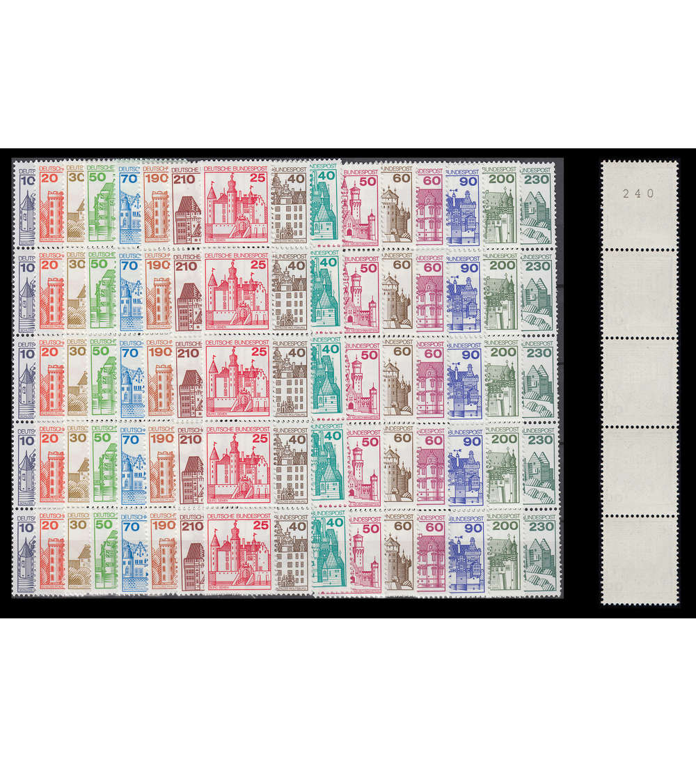 BRD Bund Nr. 913-920,995-999,1028,1037-1038 postfrisch ** 5er-Rollenstreifen