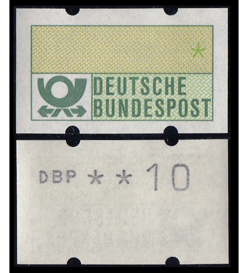 BRD Bund ATM Nr. 1 postfrisch ** Gummidruck